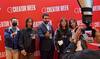 Ahmed Mohammed Jaber Al-Kalthoom, center, poses with Chinese fans during CreatorWeek in Macao, Oct. 25, 2025. (AN photo) 
